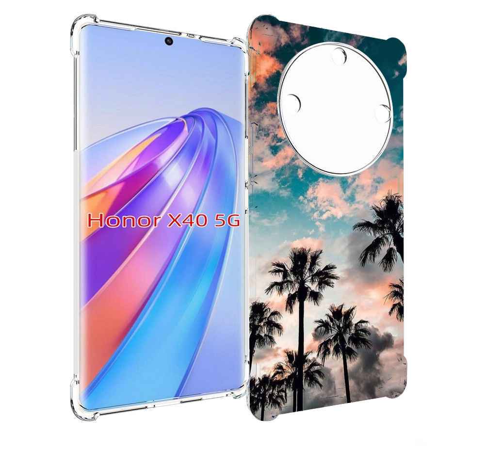 

Чехол MyPads небо-с-пальмами для Honor X40, Прозрачный, Tocco
