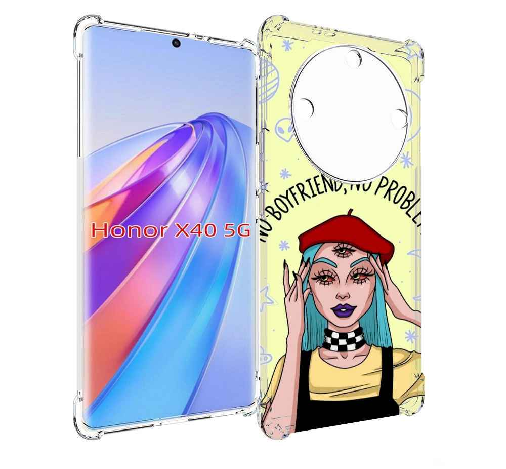 

Чехол MyPads нет-проблем-нет-мужчин женский для Honor X40, Прозрачный, Tocco
