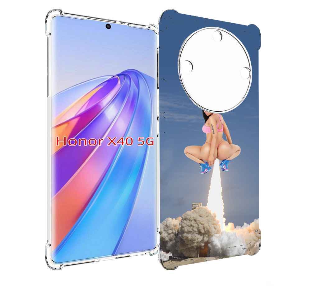 

Чехол MyPads ники-минаж-ракета детский для Honor X40, Прозрачный, Tocco