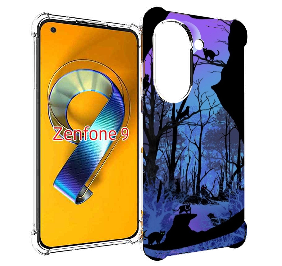 

Чехол MyPads лес внутри кота для Asus Zenfone 9 (AI2202), Прозрачный, Tocco