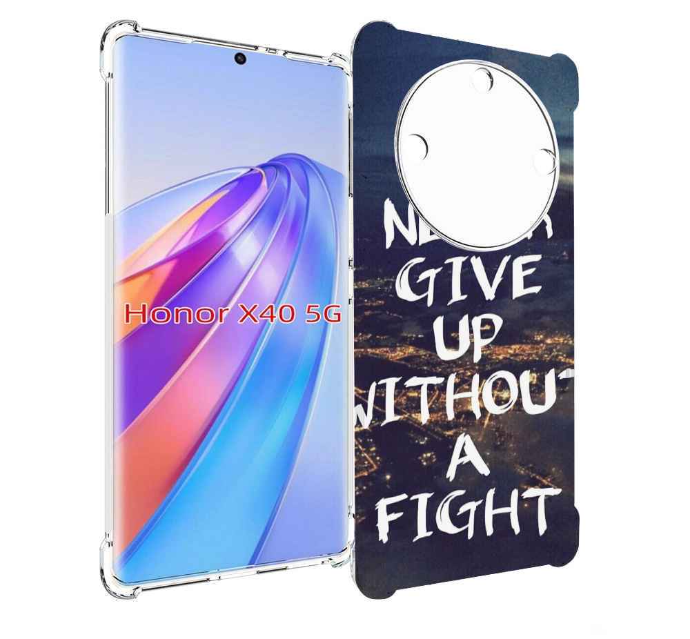 

Чехол MyPads никогда не сдавайся без боя для Honor X40, Прозрачный, Tocco