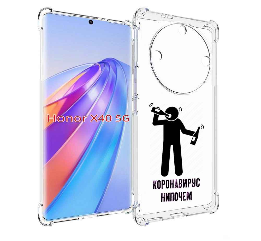 

Чехол MyPads нипочем-коронавирус для Honor X40, Прозрачный, Tocco