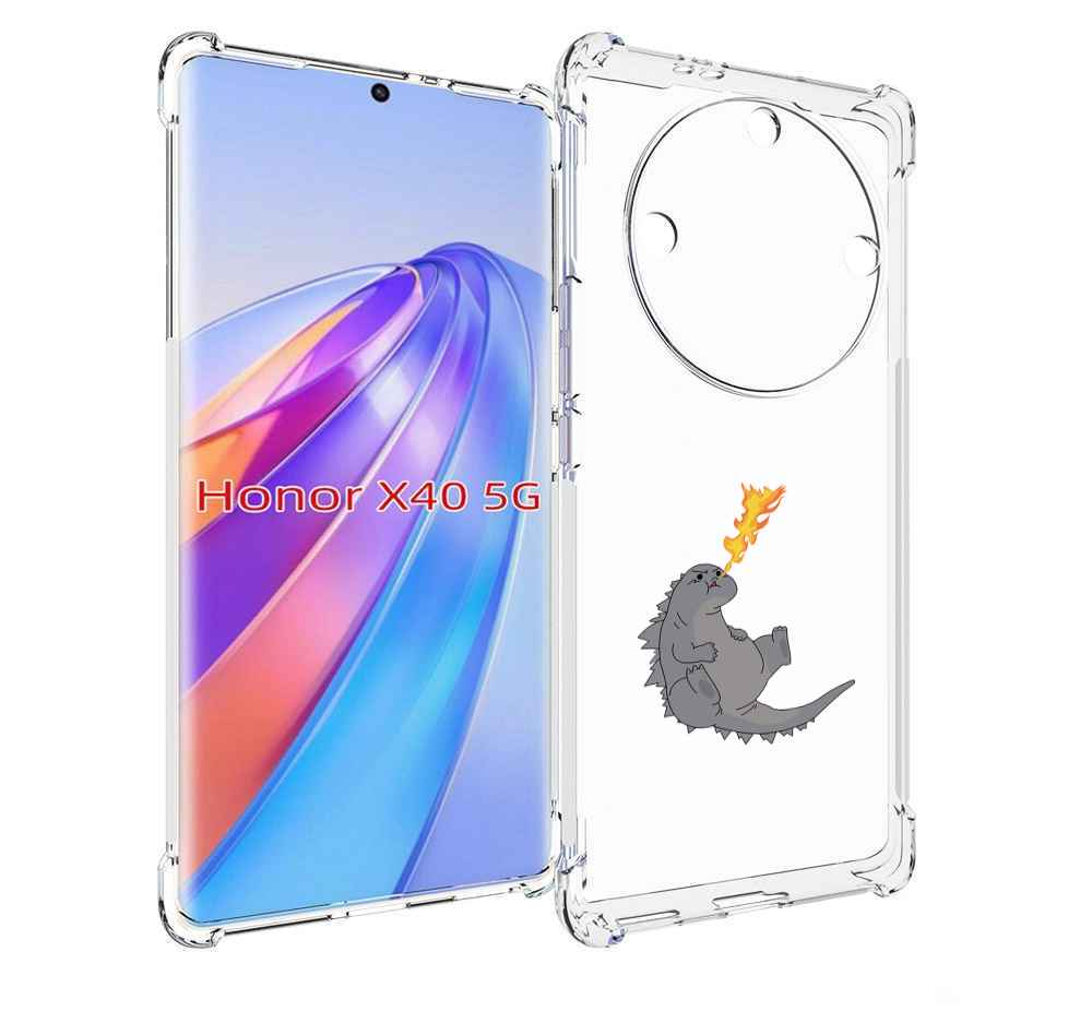 

Чехол MyPads огнедышащий-дракончик для Honor X40, Прозрачный, Tocco