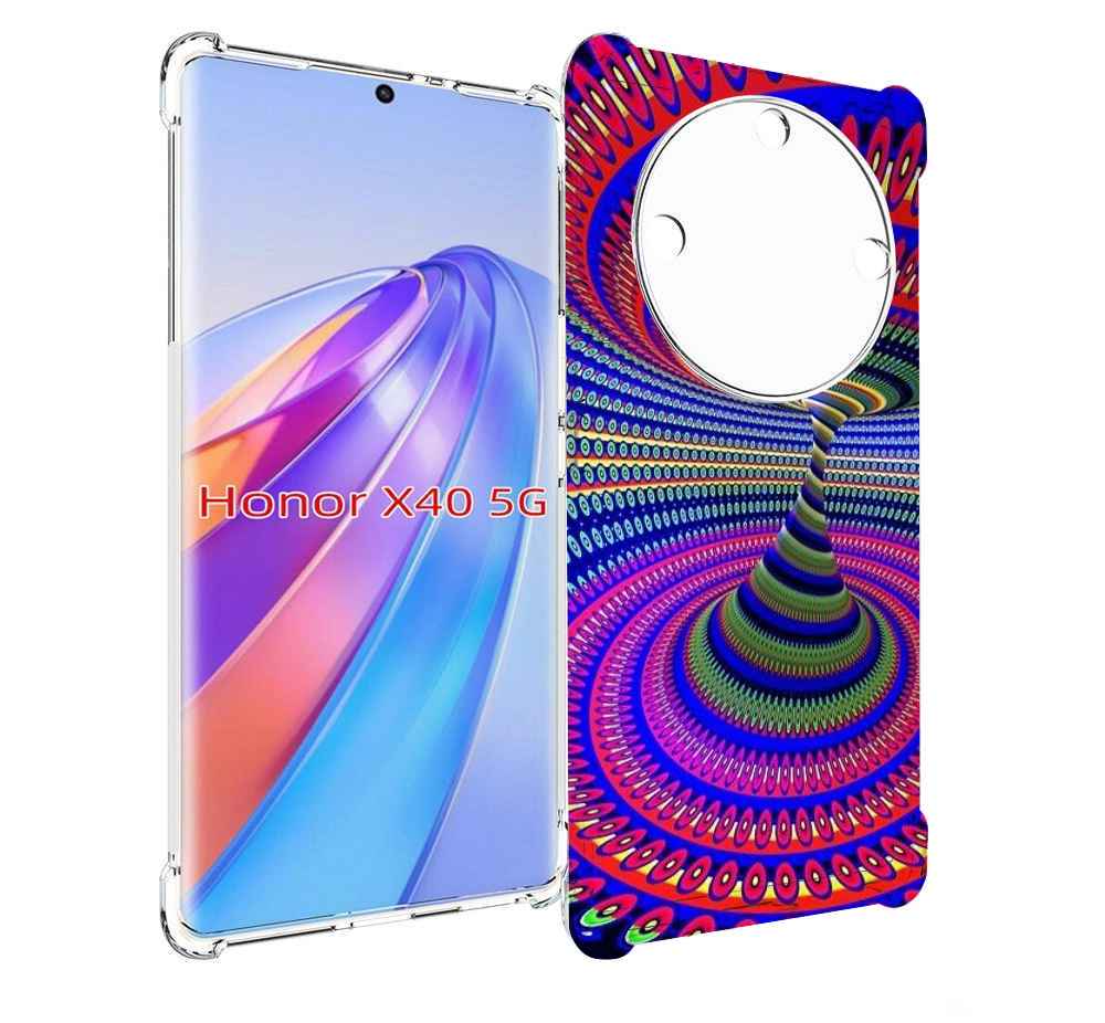 

Чехол MyPads оптическая иллюзия для Honor X40, Прозрачный, Tocco