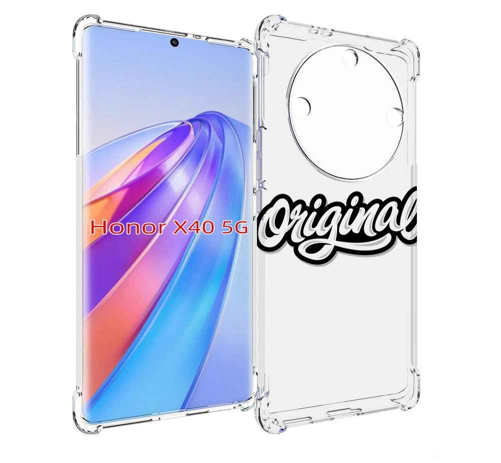 

Чехол MyPads оригинал-надпись для Honor X40, Прозрачный, Tocco