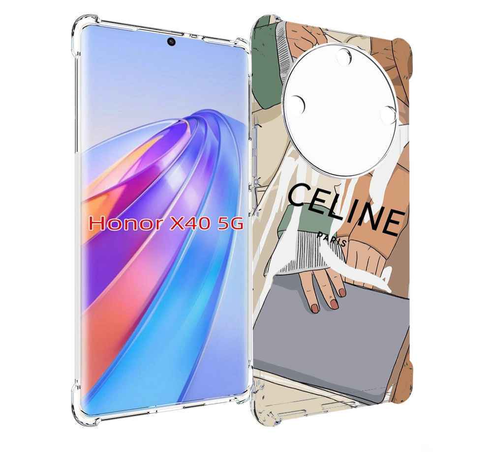 

Чехол MyPads пакет-келин-париж женский для Honor X40, Прозрачный, Tocco