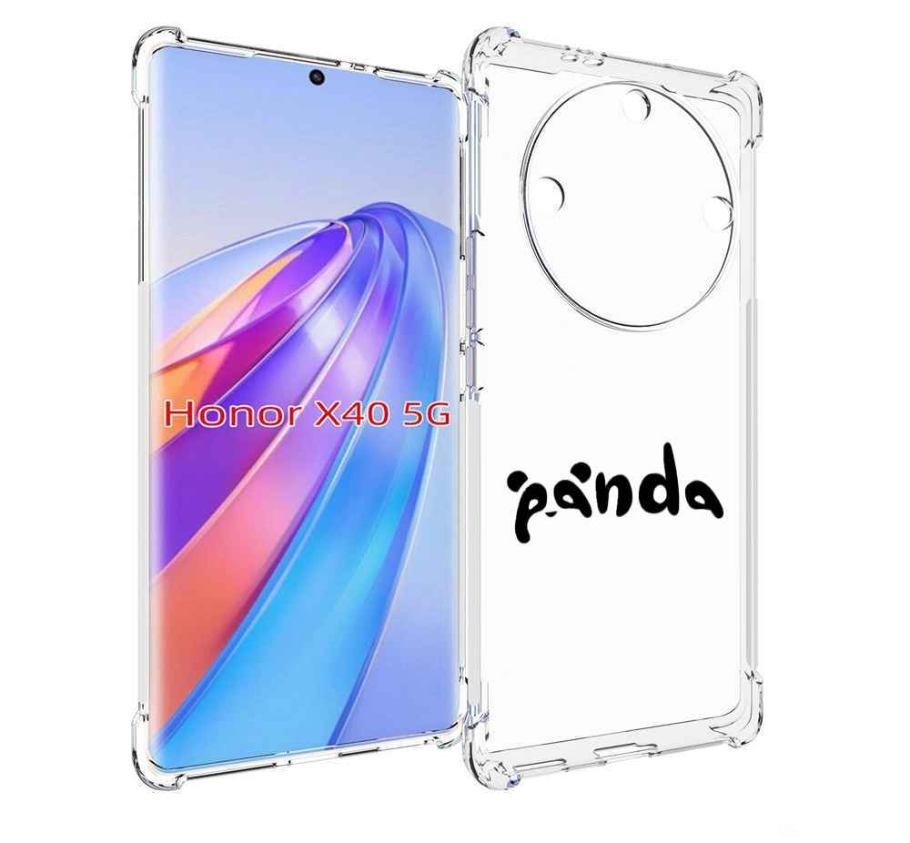

Чехол MyPads панда надпись для Honor X40, Прозрачный, Tocco