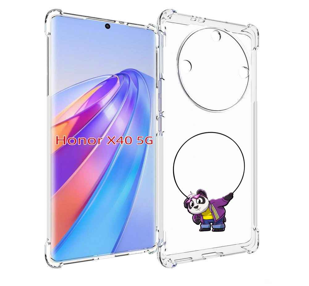 

Чехол MyPads панда-с-обручем для Honor X40, Прозрачный, Tocco