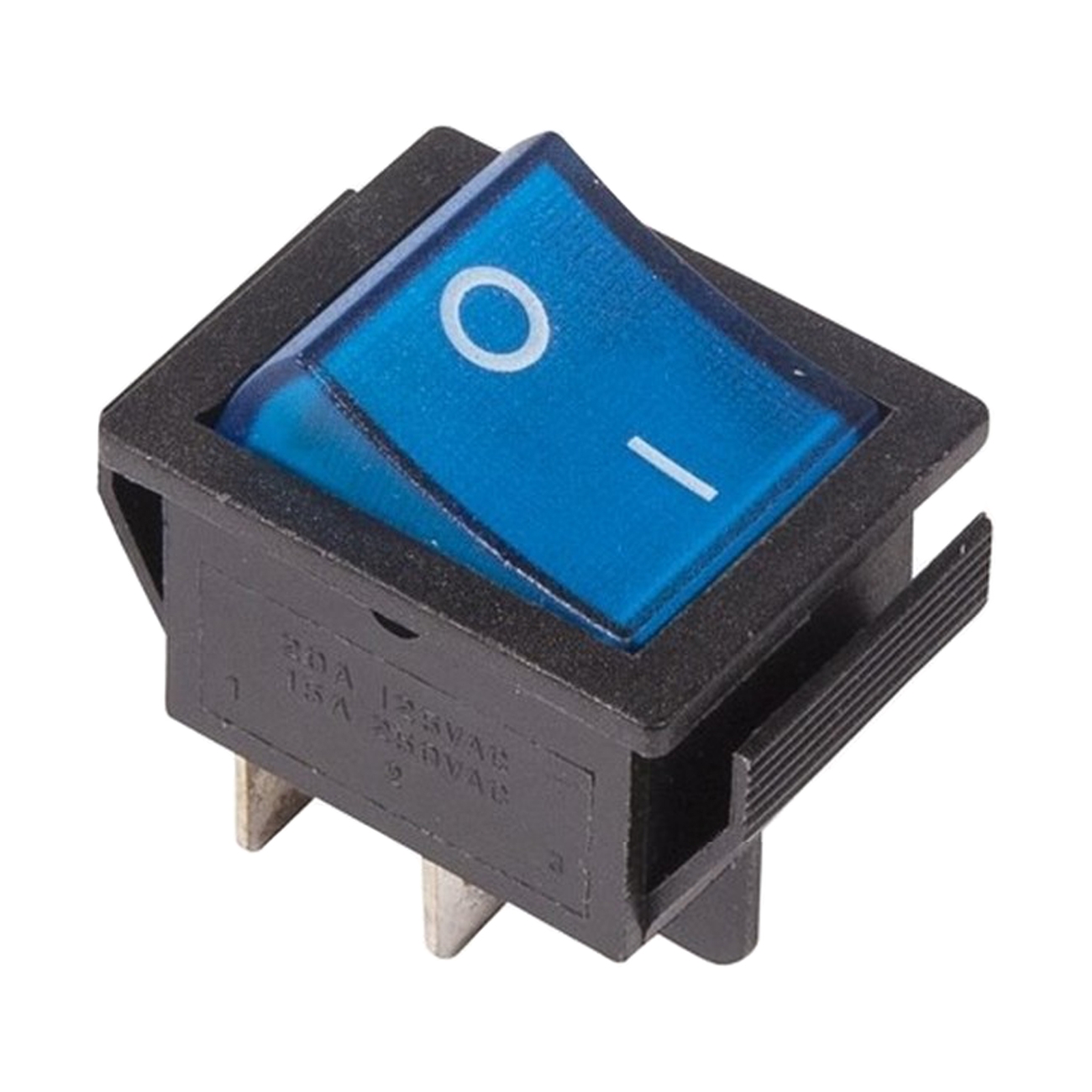 Выключатель Rexant синий с подсветкой 250В 16А (4с) RWB-502,SC-767,IRS-201-1 06-0306-B