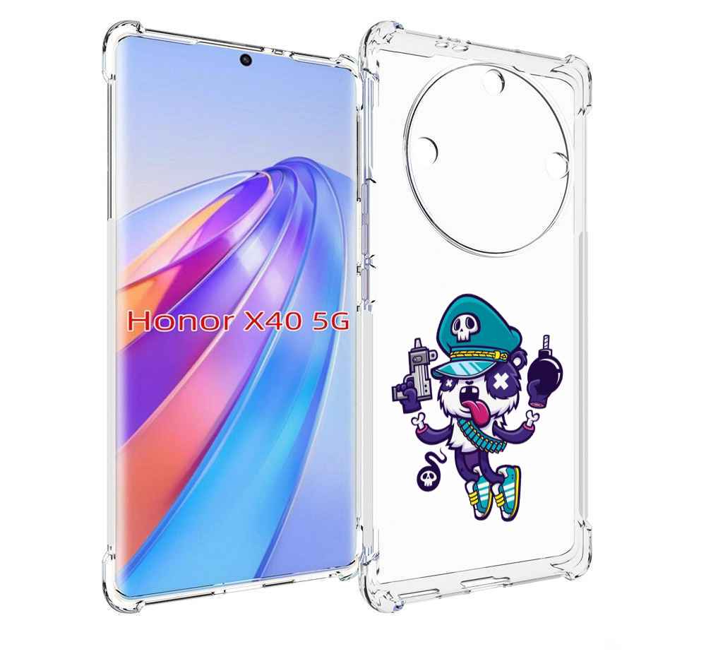 

Чехол MyPads персонаж с пистолетом и бомбочкой для Honor X40, Прозрачный, Tocco