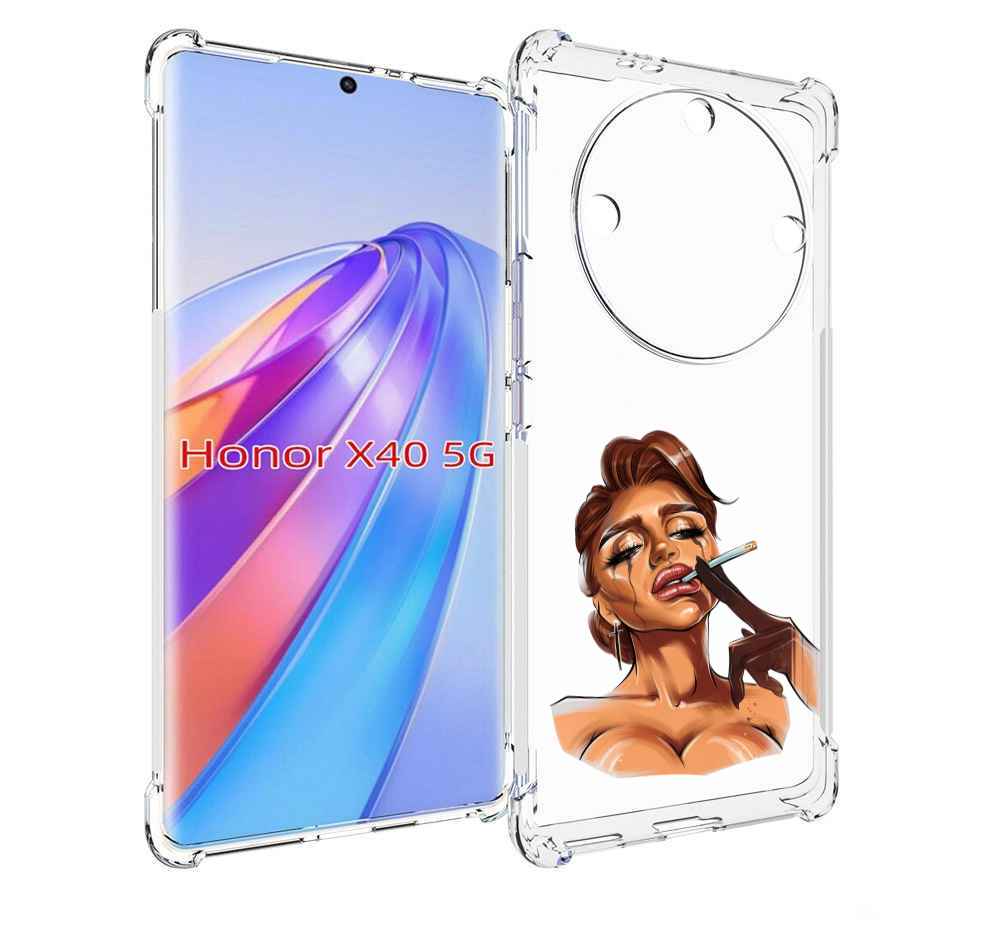 

Чехол MyPads плачущая-девушка-с-сигаретой женский для Honor X40, Прозрачный, Tocco