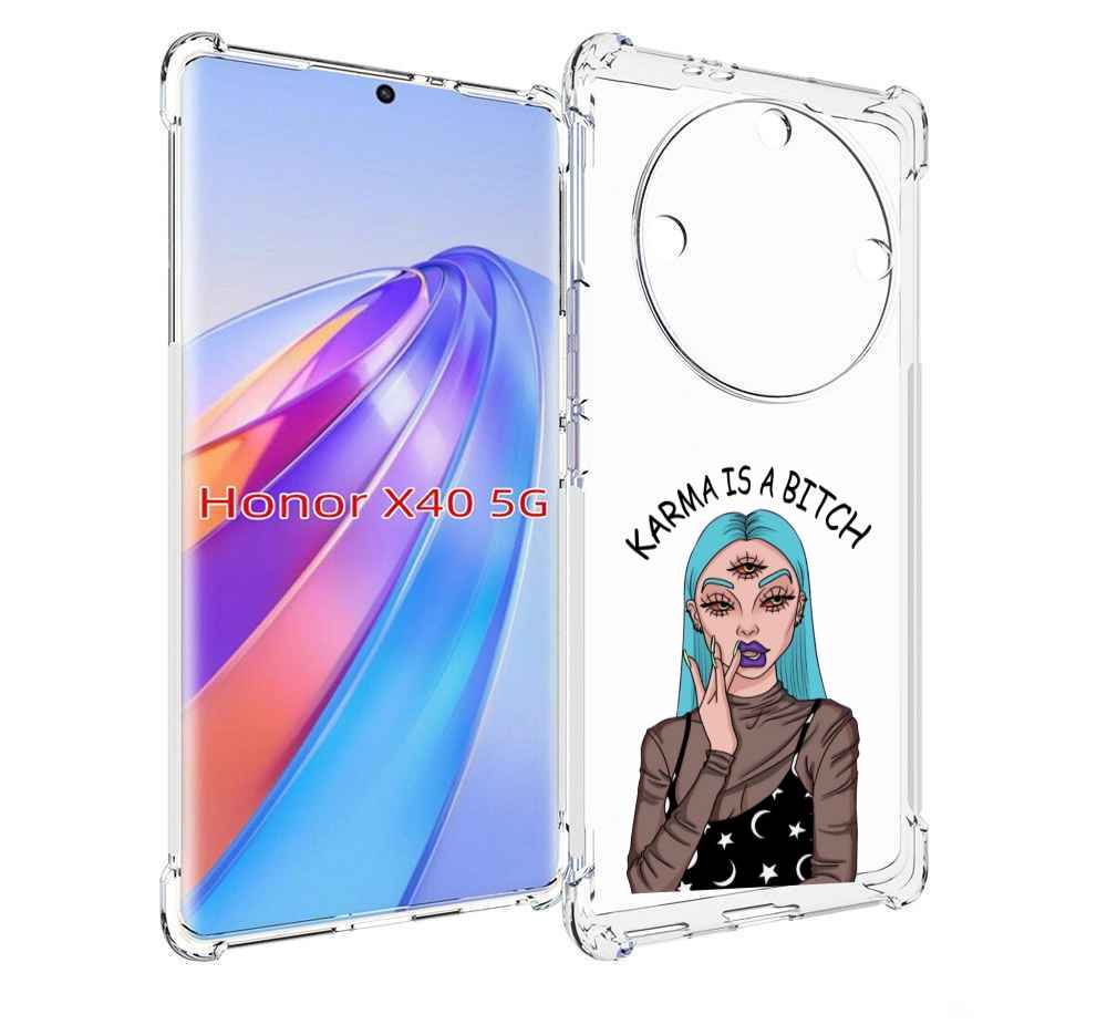 

Чехол MyPads плохая-карма женский для Honor X40, Прозрачный, Tocco