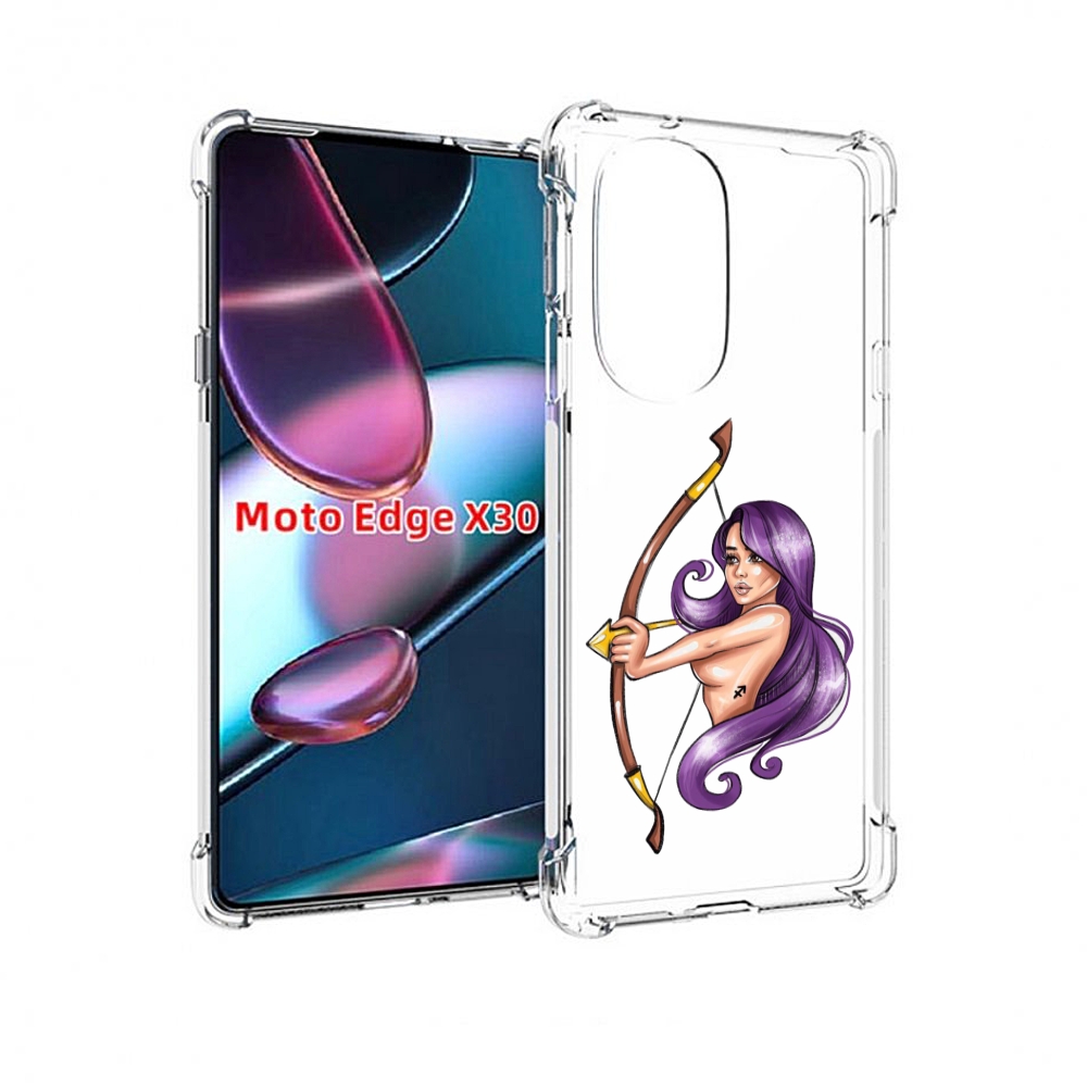 

Чехол MyPads Девушка-Стрелец женский для Motorola Moto Edge X30, Прозрачный, Tocco
