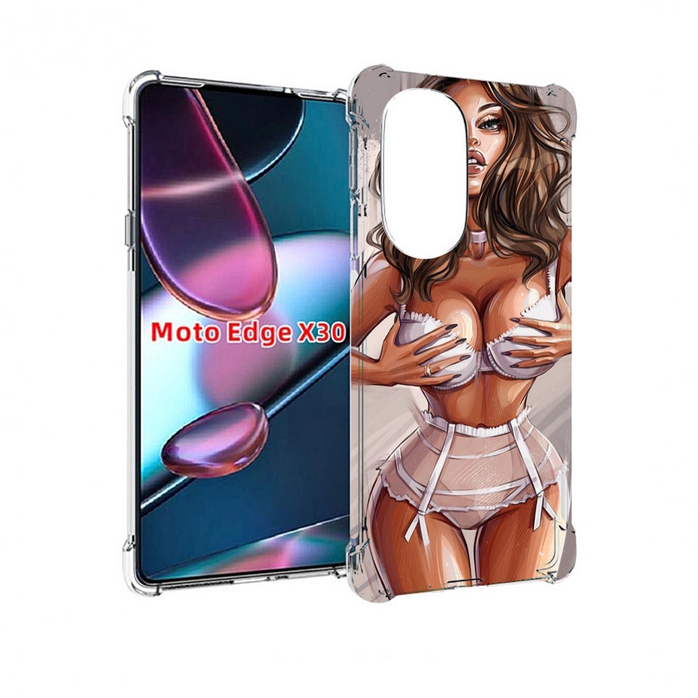 

Чехол MyPads Девушка-в-кружевном для Motorola Moto Edge X30, Прозрачный, Tocco