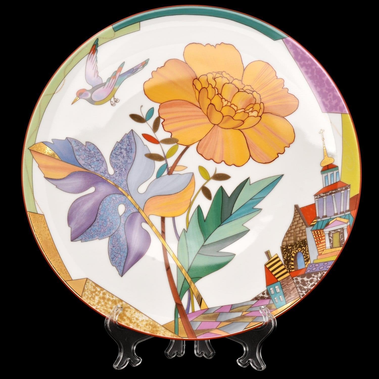 фото Тарелка декоративная "знойное лето" ифз форма эллипс императорский фарфор