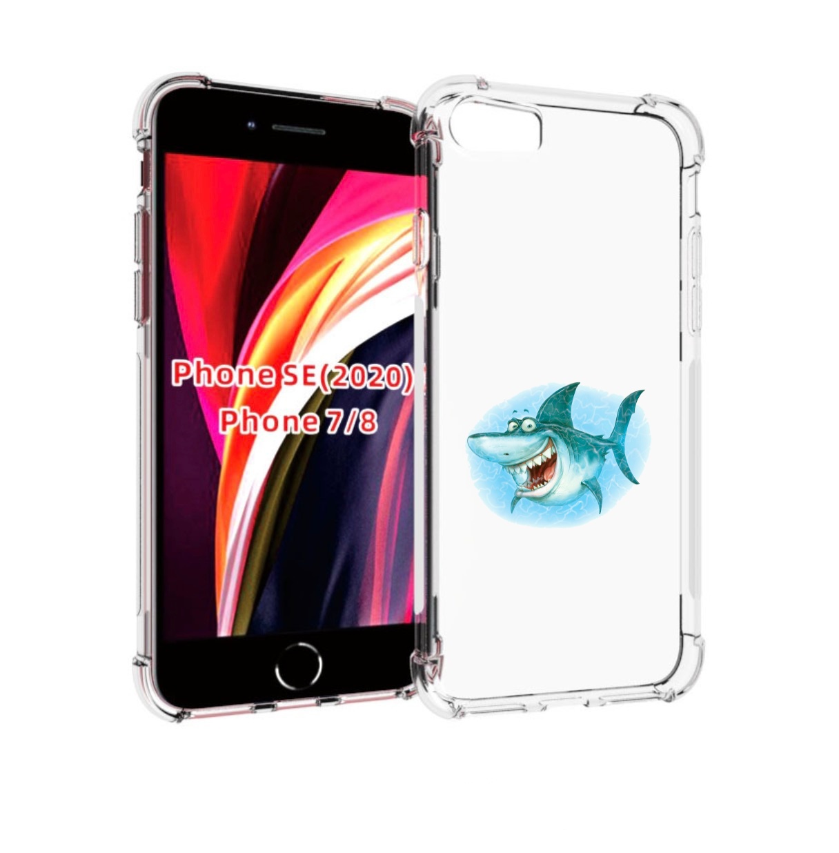 

Чехол MyPads веселая акула для iPhone 7 4.7 / iPhone 8 / iPhone SE 2 (2020), Прозрачный, Tocco