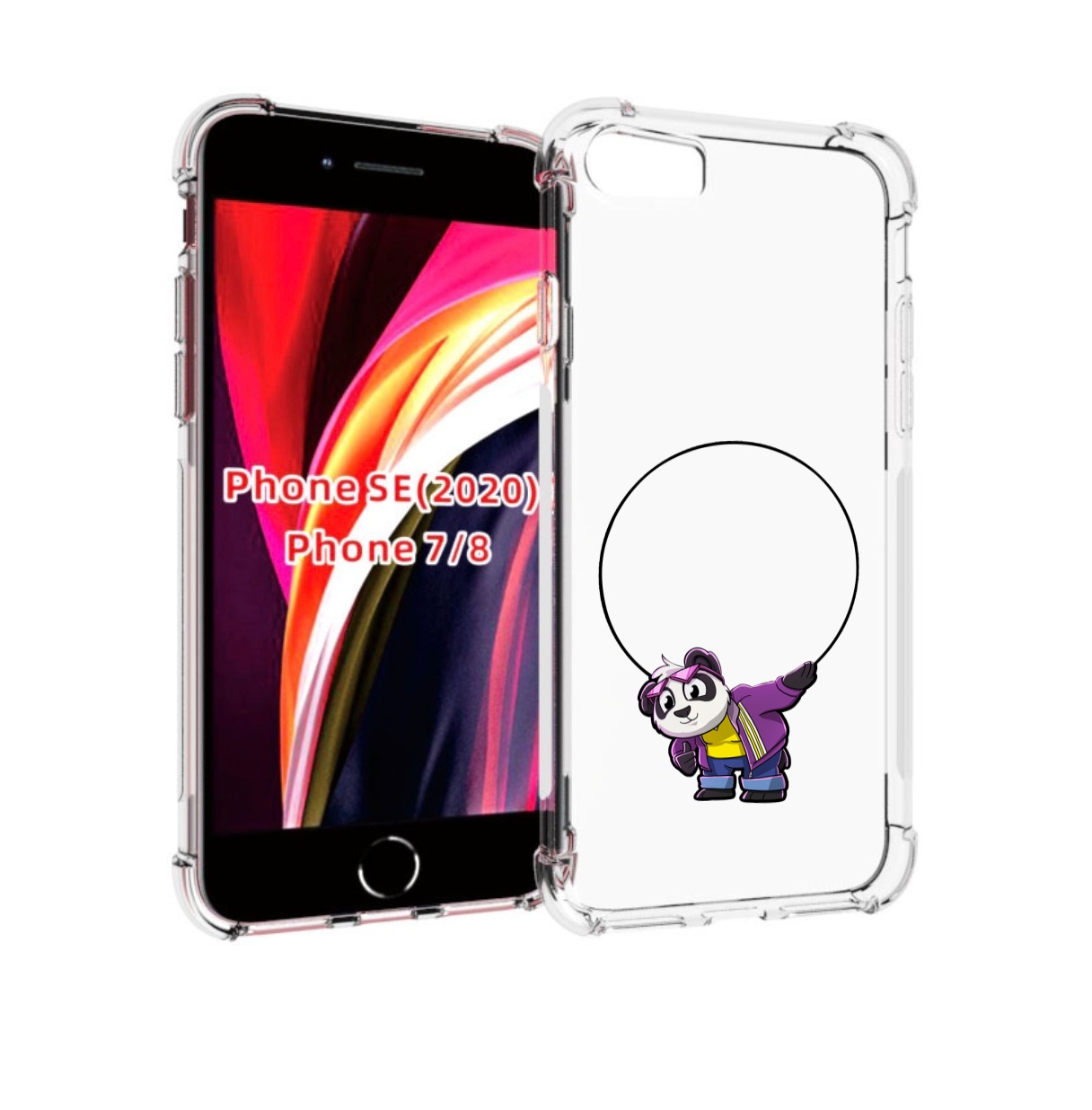 

Чехол MyPads панда-с-обручем для iPhone 7 4.7 / iPhone 8 / iPhone SE 2 (2020), Прозрачный, Tocco