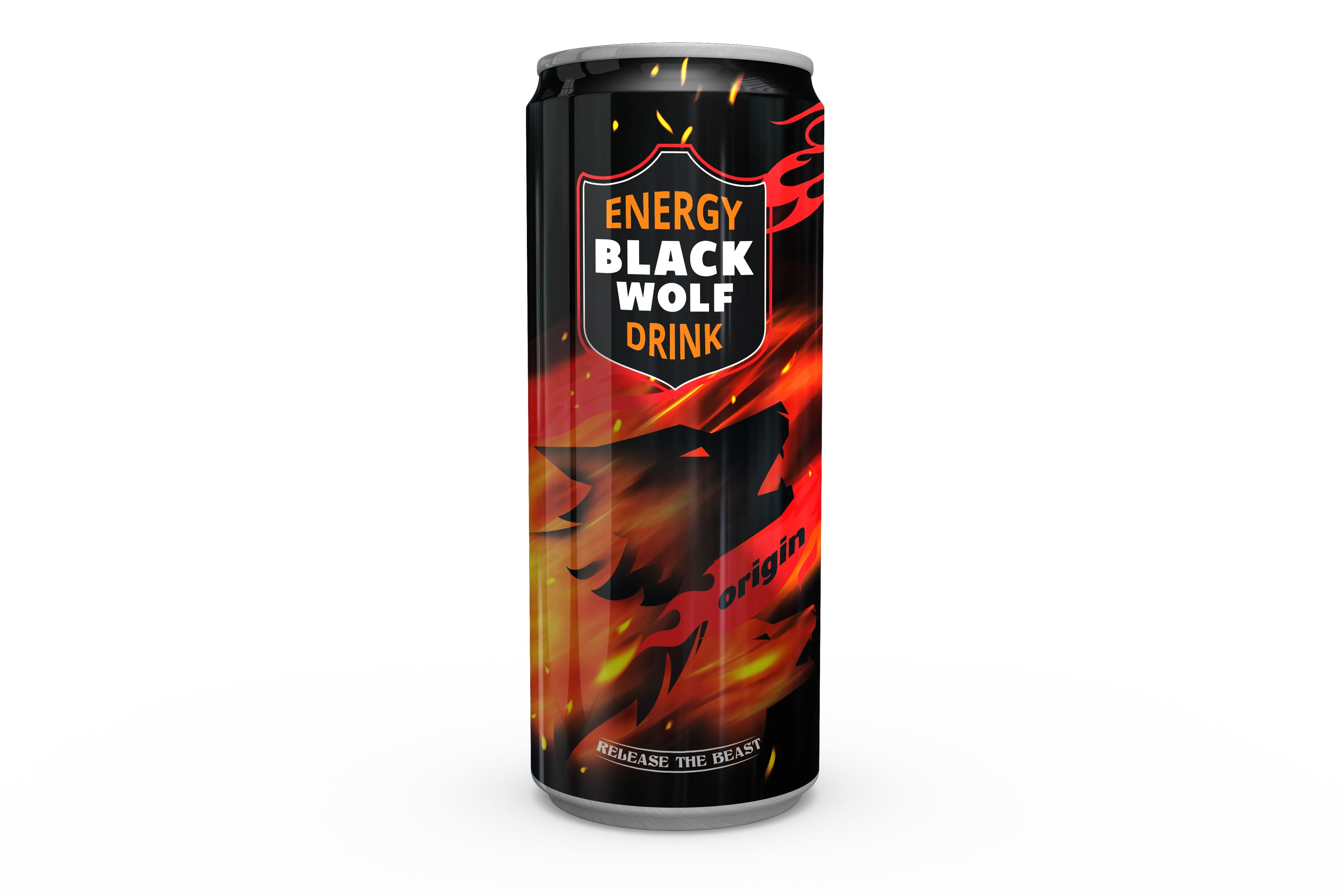 

Энергетический напиток Black Wolf Wild berry газированный 1 л
