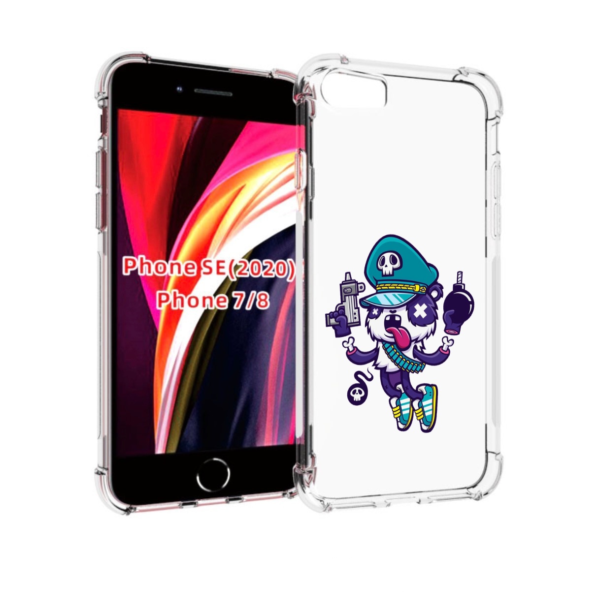 

Чехол MyPads персонаж с пистолетом и бомбочкой для iPhone 7 4.7 / iPhone 8, Прозрачный, Tocco