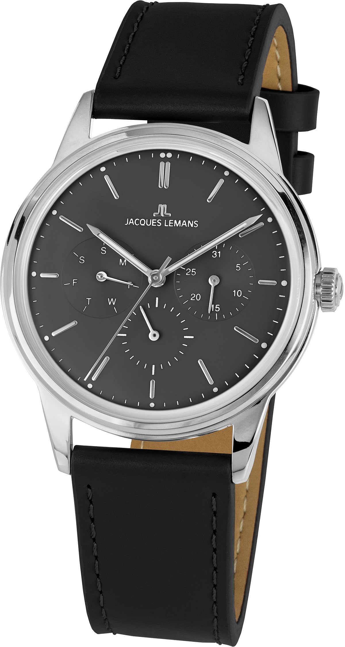 фото Наручные часы мужские jacques lemans 1-2061a черные