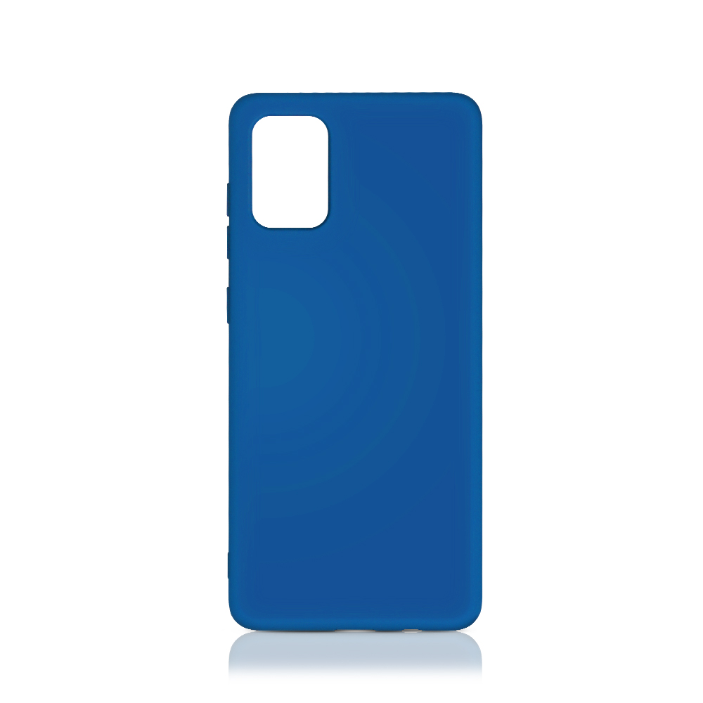 Чехол DF для Samsung Galaxy A02s, син.силикон с микрофибр. (DF sOriginal-21 (blue))