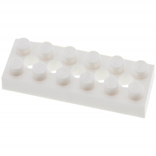 

Деталь LEGO 4527947 Плитка 2X6 с круглыми отверстиями белая 50 шт