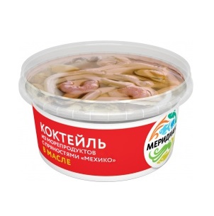 Коктейль Меридиан из морепродуктов с пряностями в масле Мехико 430 г