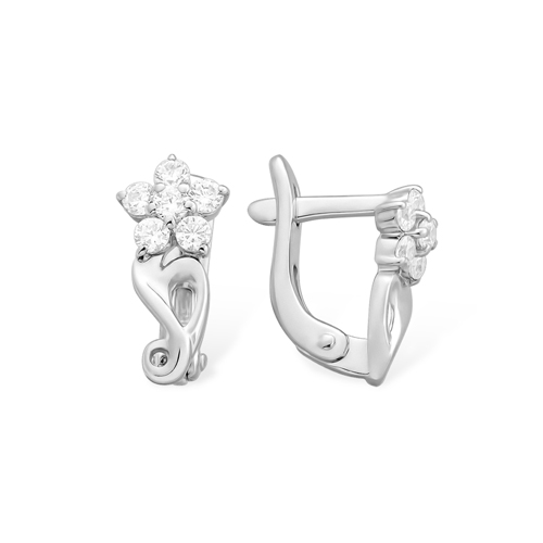 

Серьги из серебра с фианитом Яхонт Ювелирный 234752, 234752