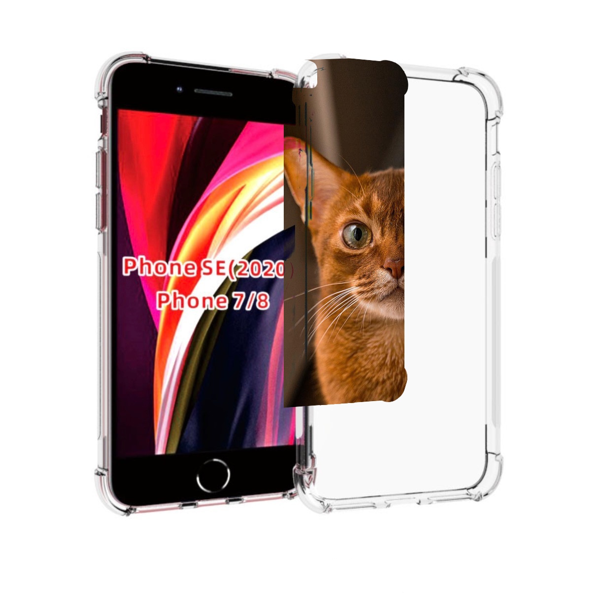

Чехол MyPads порода кошки абисинская для iPhone 7 4.7 / iPhone 8 / iPhone SE 2 (2020), Прозрачный, Tocco