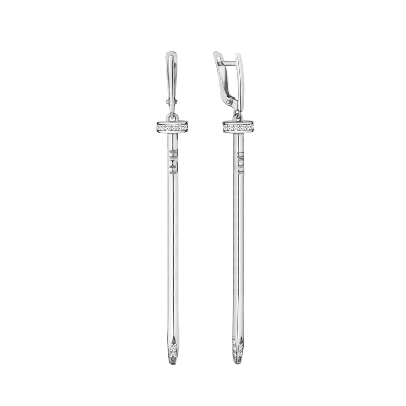 

Серьги из серебра с фианитом Яхонт Ювелирный 234802, 234802