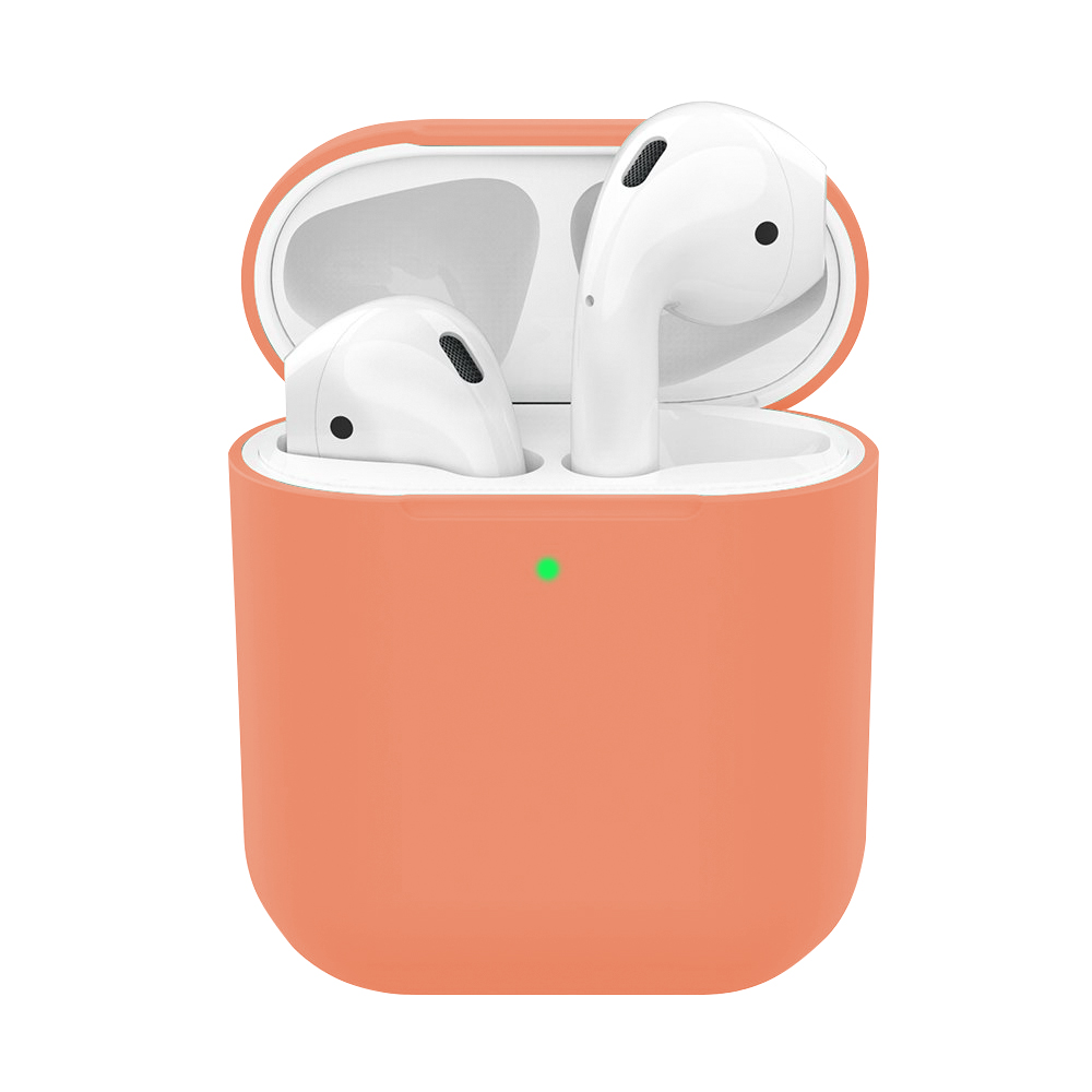 фото Чехол silicone case slim для airpods 1/2 orange