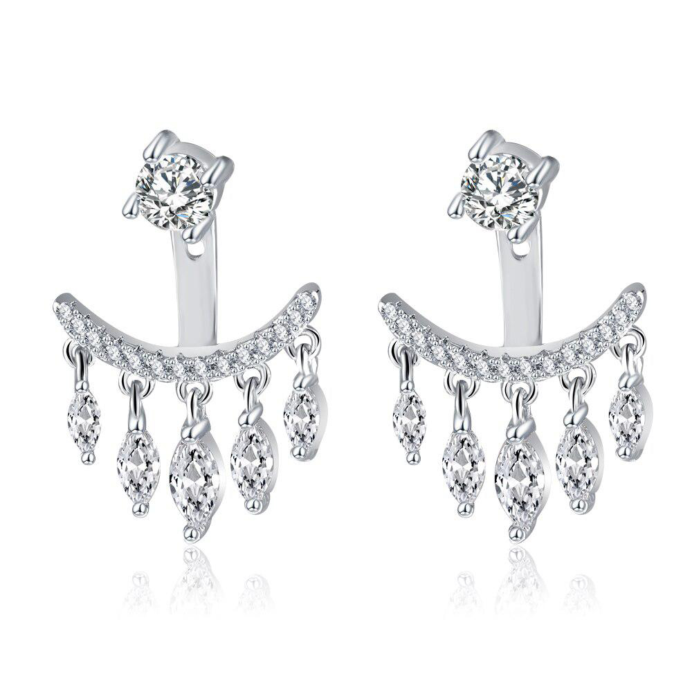 

Серьги из серебра с фианитом Яхонт Ювелирный 235522, 235522