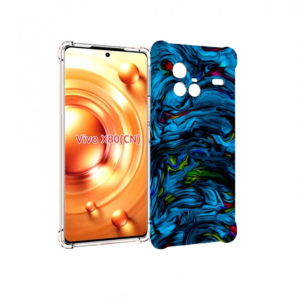

Чехол Mypads Голубая Краска В Темноте Для Vivo X80, Прозрачный, Tocco