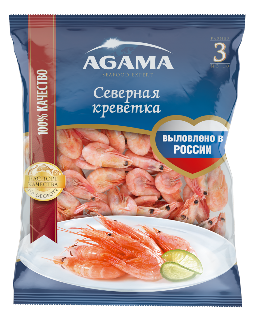 фото Креветки agama, замороженные, без заправки, bio, 850 гр