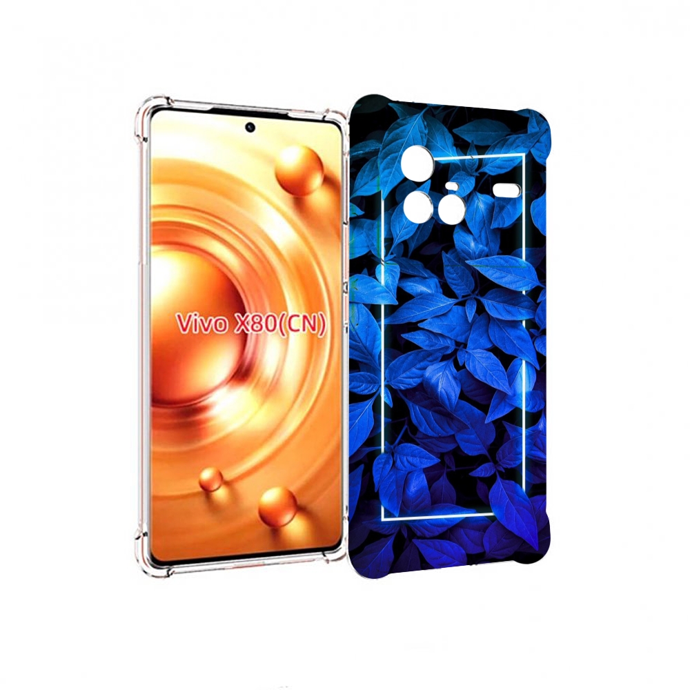 

Чехол Mypads Голубые Цветочки Неон Для Vivo X80, Прозрачный, Tocco