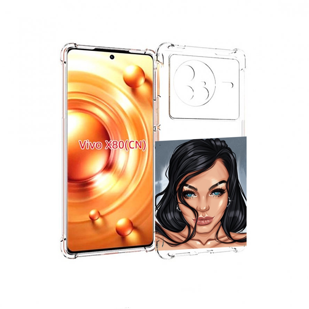 

Чехол Mypads Голубые-Глаза-У-Брюнетки Женский Для Vivo X80, Прозрачный, Tocco