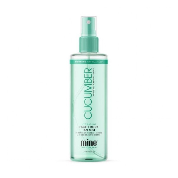 Мист-автозагар Mine Tan Face & Body Tan Mist Cucumber Hydrating освежающий, 177 мл автозагар minetan cocomber hydrating face