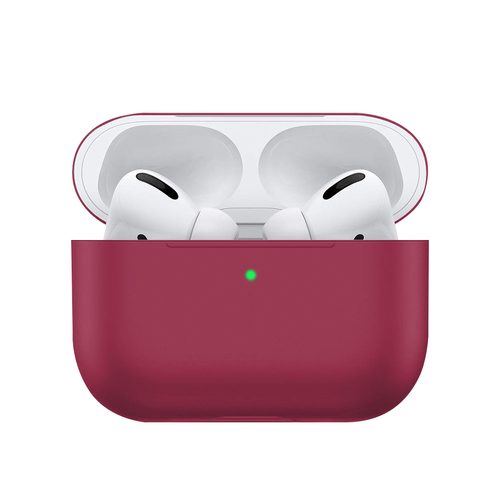 фото Чехол silicone case slim для airpods pro, бордовый, scapp-18-hido