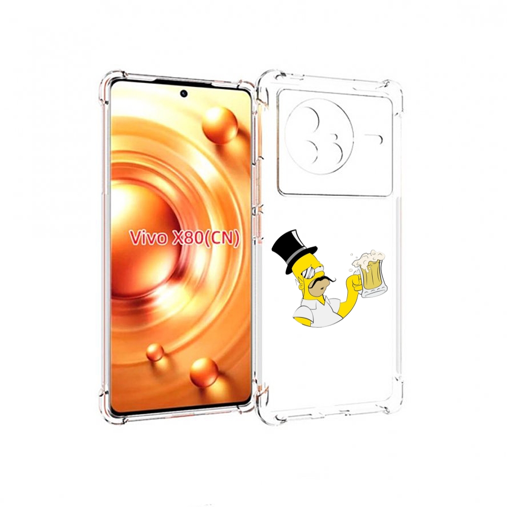 

Чехол Mypads Гомер-С-Напитком Для Vivo X80, Прозрачный, Tocco