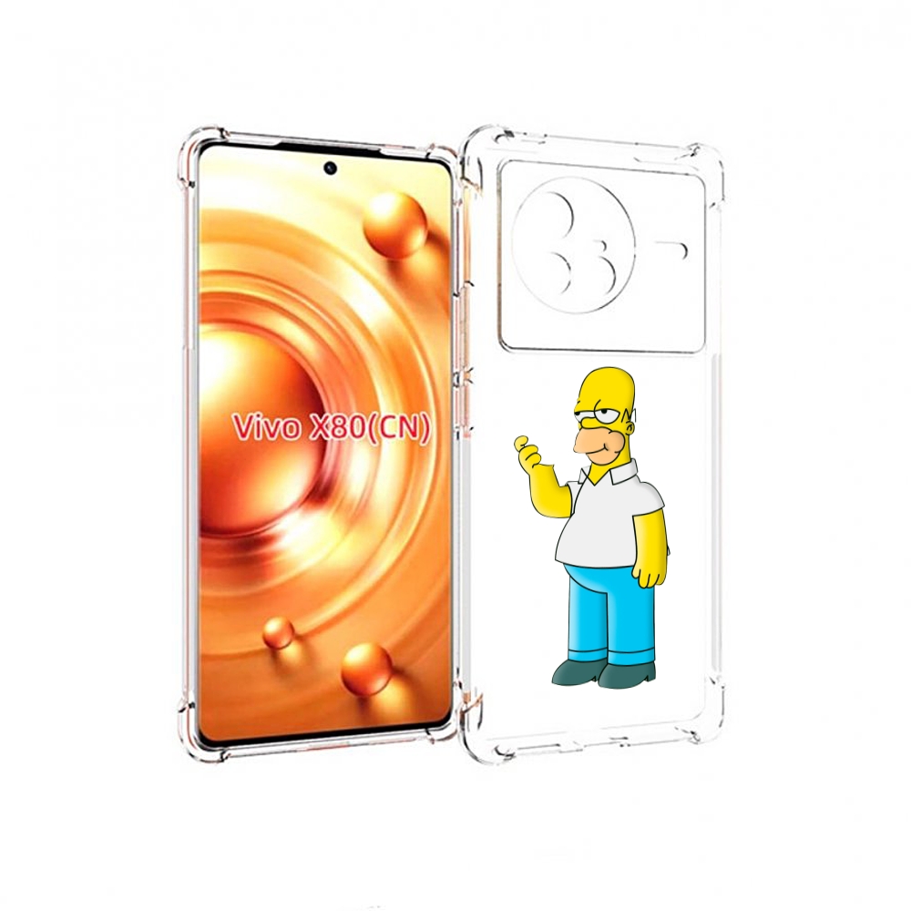 

Чехол Mypads Гомер-Симпсон Для Vivo X80, Прозрачный, Tocco