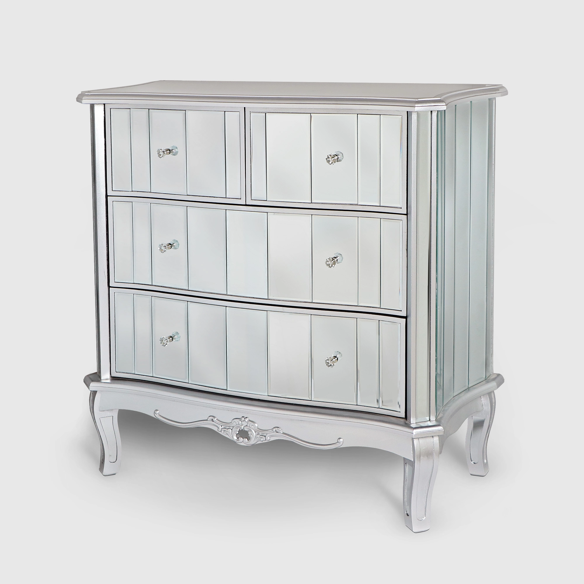 Комод универсальный Art Сhamp с ручками серебристый 92 х 43 х 92 см