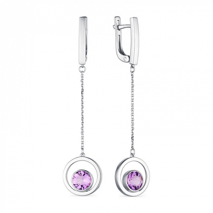 

Серьги из серебра с аметистом Yahont 235763, 235763