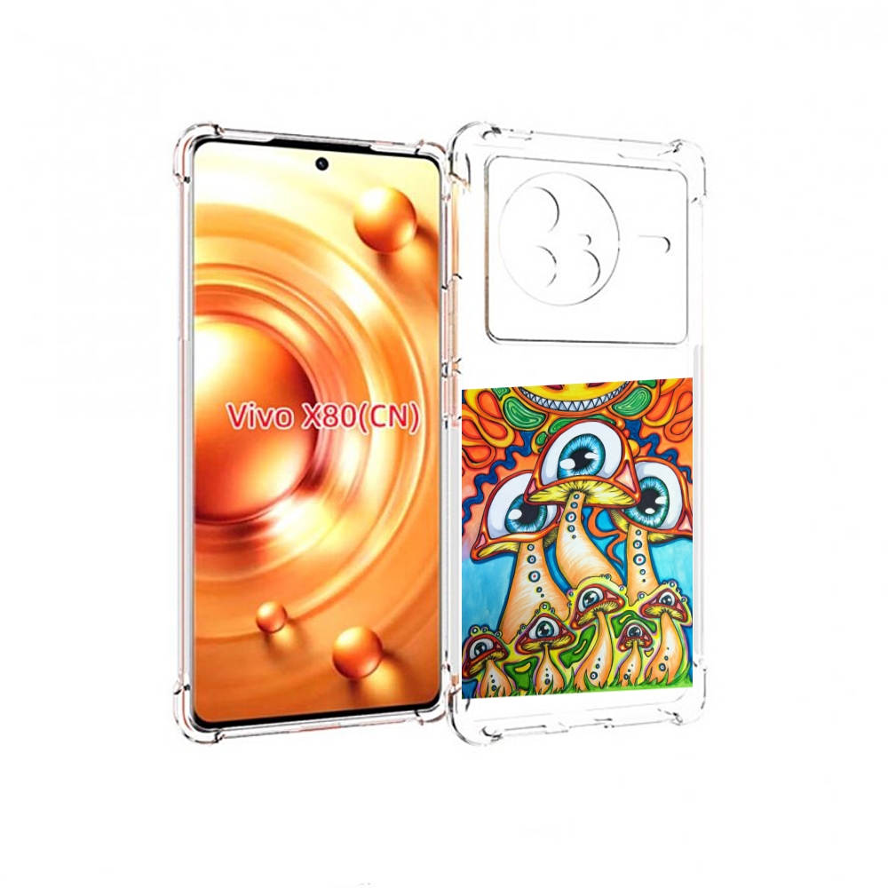 

Чехол Mypads Грибы С Глазами Для Vivo X80, Прозрачный, Tocco