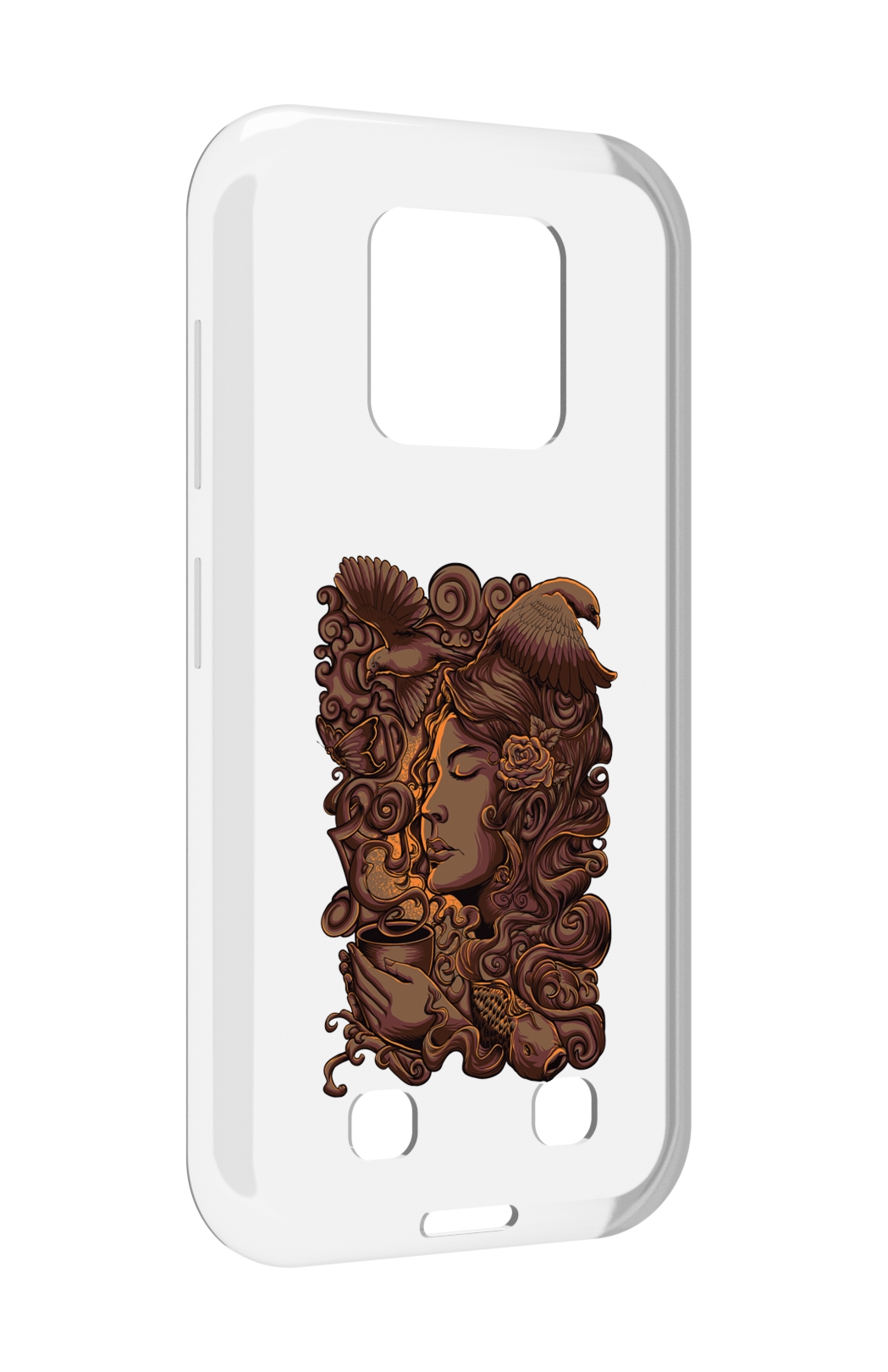 

Чехол MyPads девушка с длинными волосами абстракция для Oukitel WP18, Прозрачный, Tocco