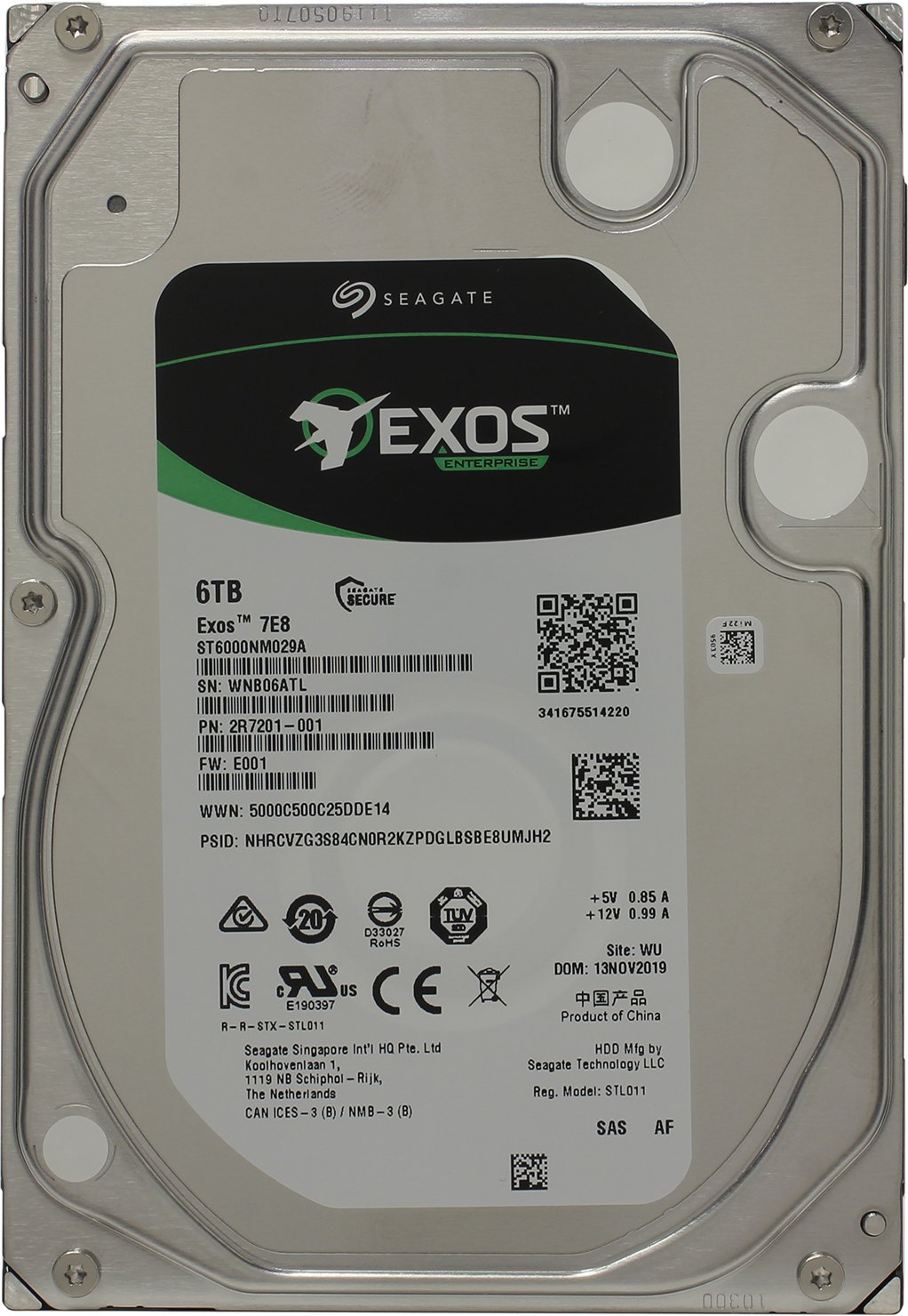 фото Внутренний hdd диск seagate exos st6000nm029a sas 3.0