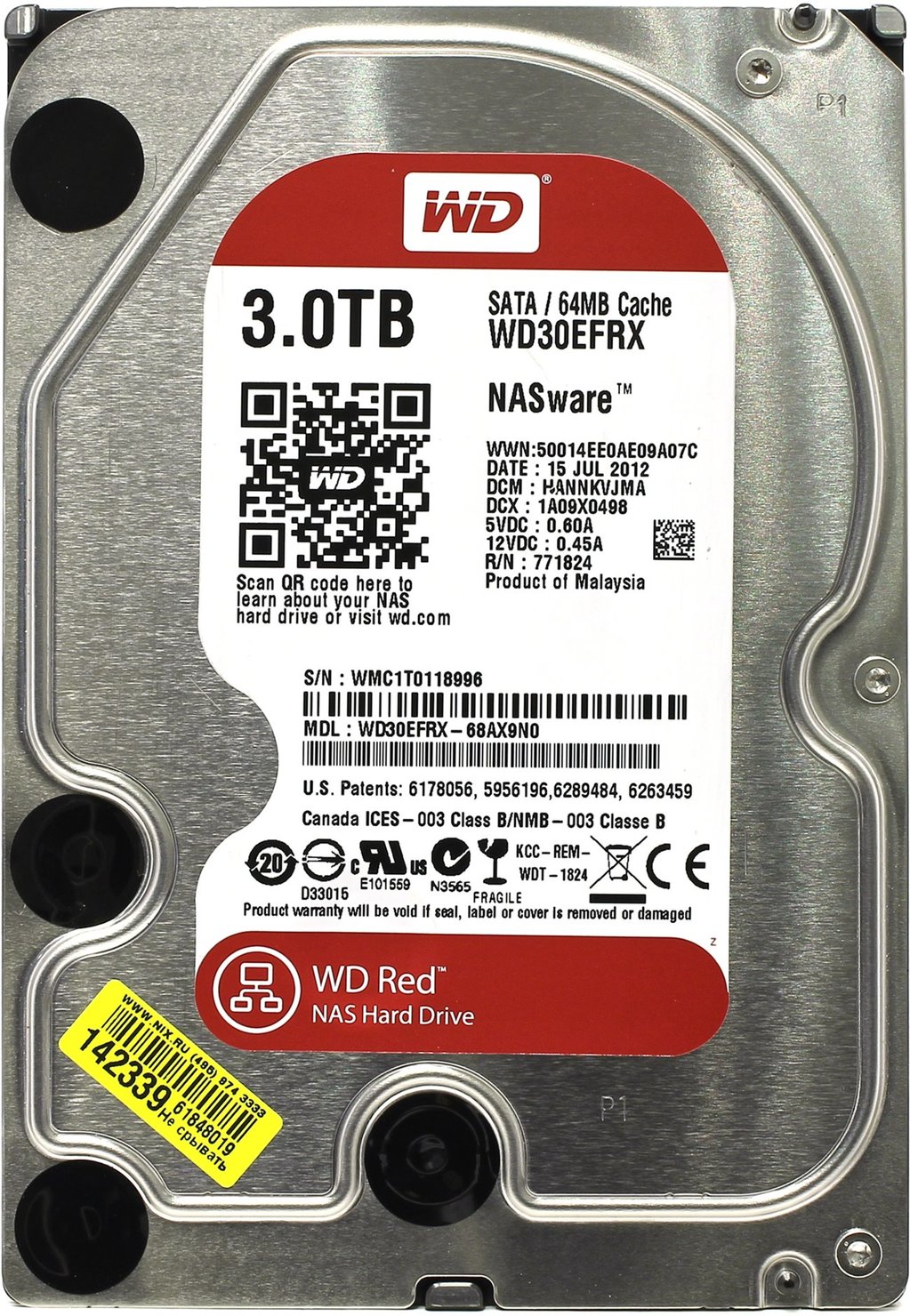 фото Внутренний hdd диск wd red wd30efax sata-iii