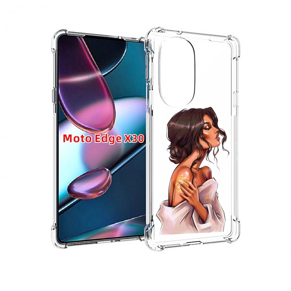 

Чехол MyPads Девушка-нежная женский для Motorola Moto Edge X30, Прозрачный, Tocco