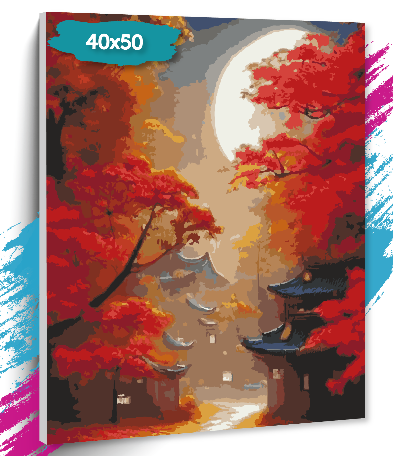 Картина по номерам ТТ Осенняя Япония GK0216 Холст на подрамнике 40х50 см
