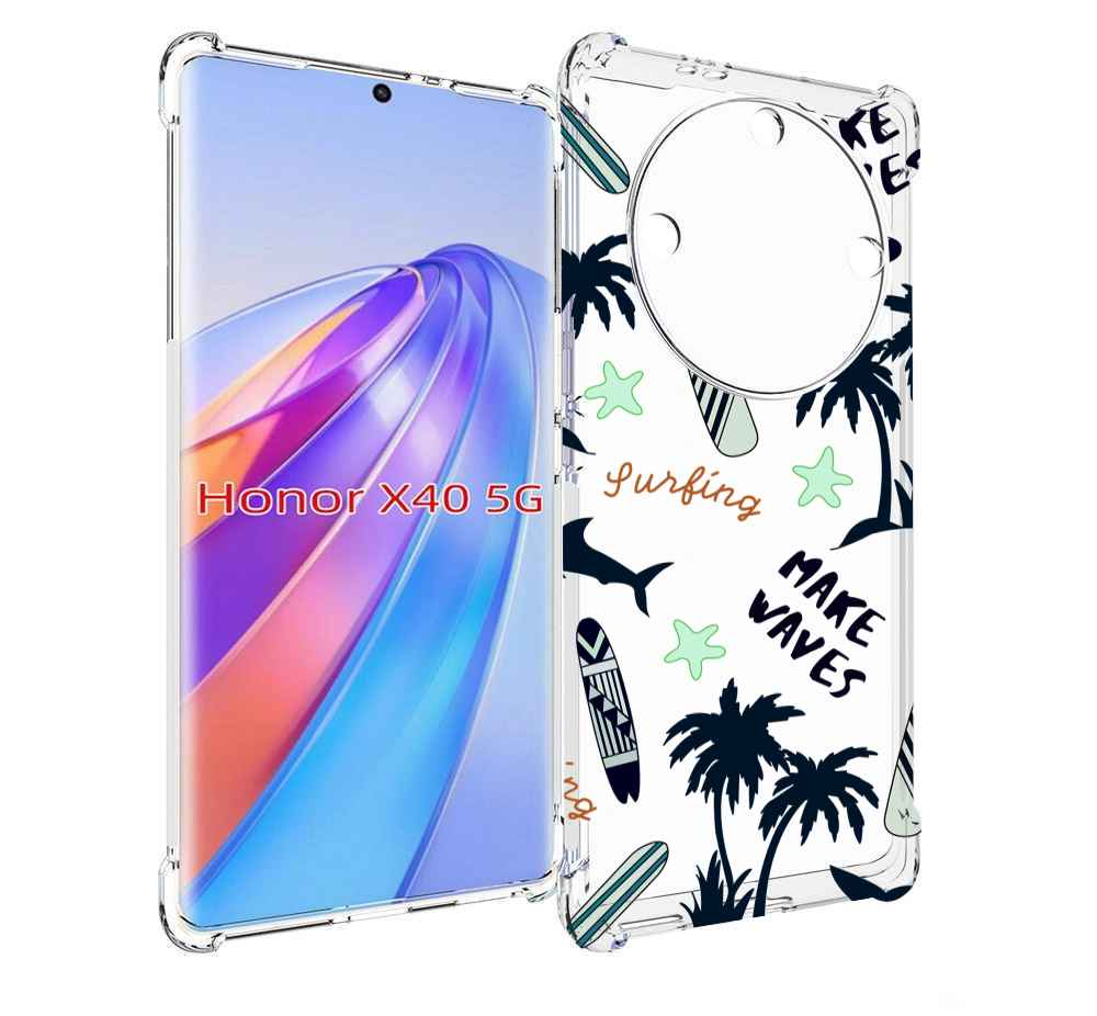 

Чехол MyPads пляжная-тематика для Honor X40, Прозрачный, Tocco