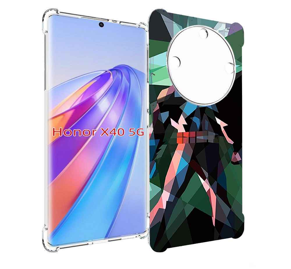 

Чехол MyPads полигональный-бэтмен-арт для Honor X40, Прозрачный, Tocco